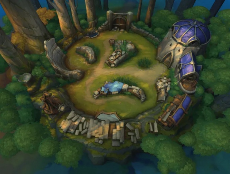 英雄联盟开发者日志：竞技场新增禁魔石林、远古树林地图